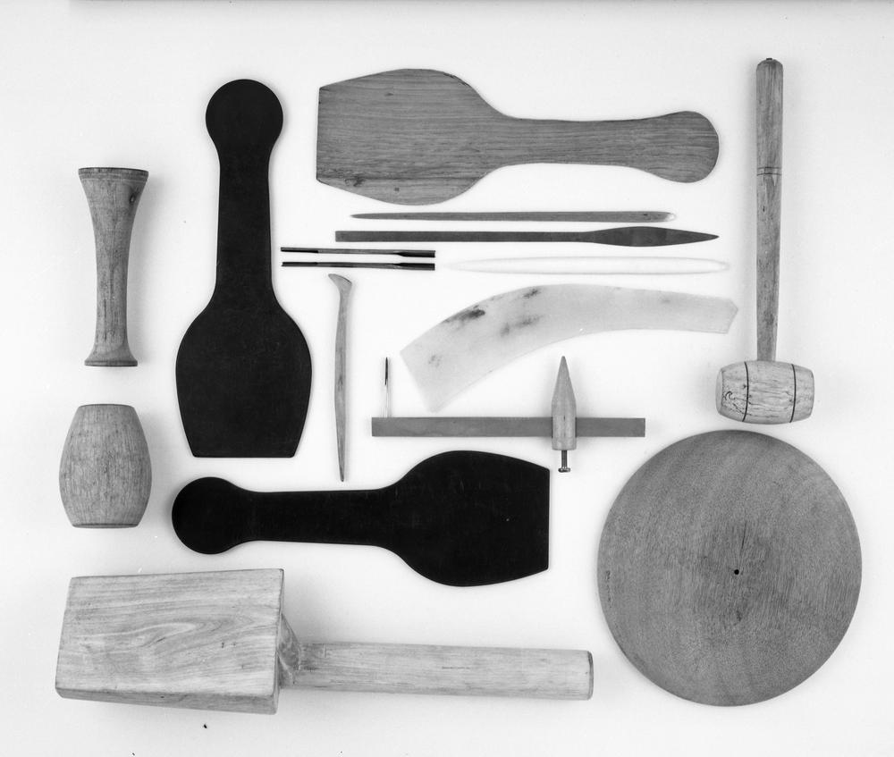 图片[1]-tool/implement; hammer; paddle; shaping-board; compass BM-1995-0227.42.a-p-China Archive