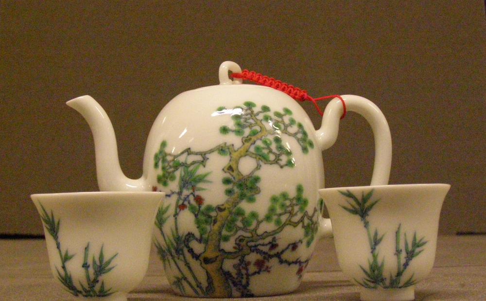 图片[1]-teapot; tea-cup BM-1993-0625.1-3-China Archive