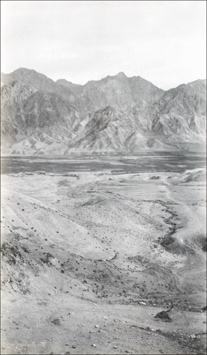 Photo taken by Morrison in 1910 in the landscape of Yierkeshtan Mountain Area, Xinjiang-China Archive