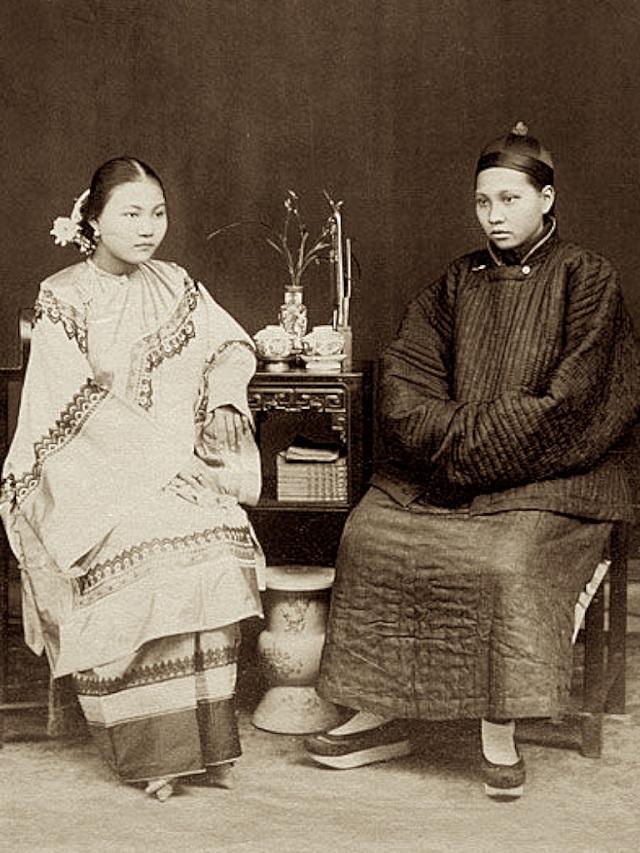 图片[3]-Old photos of purdah women in the late Qing Dynasty-China Archive