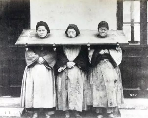 图片[1]-Old photos of prisoners in the late Qing Dynasty. The violent punishment is shocking-China Archive