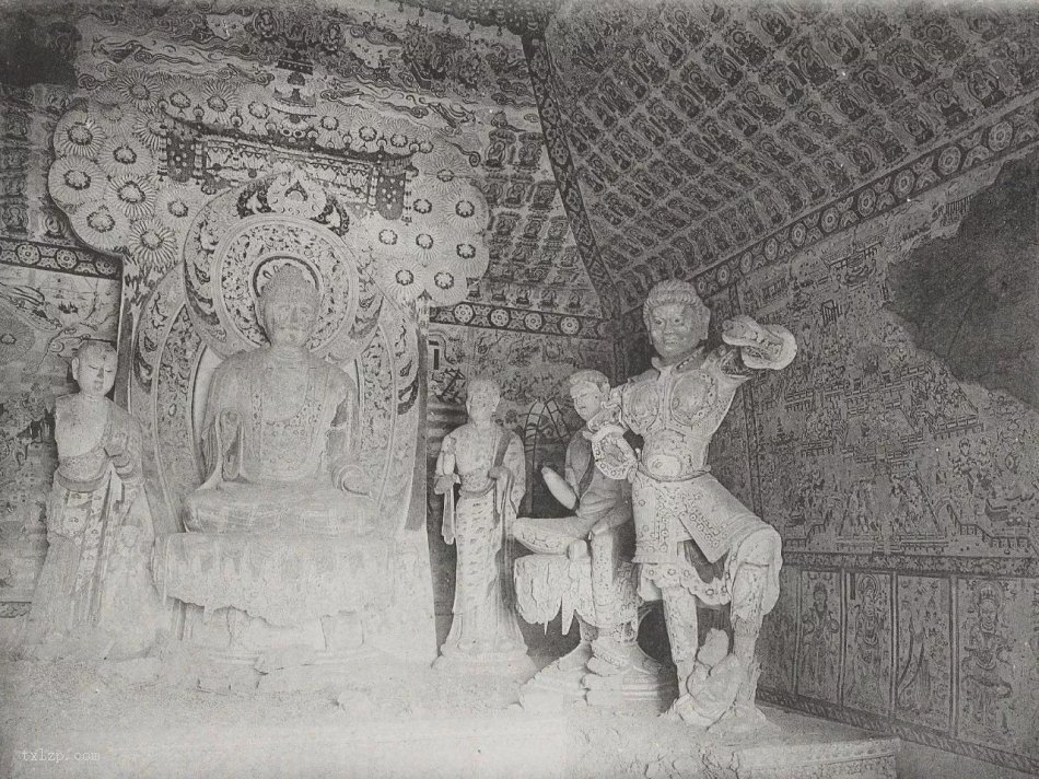 图片[9]-The shocking images of the Mogao Grottoes in Dunhuang before their destruction in 1908 (middle)-China Archive