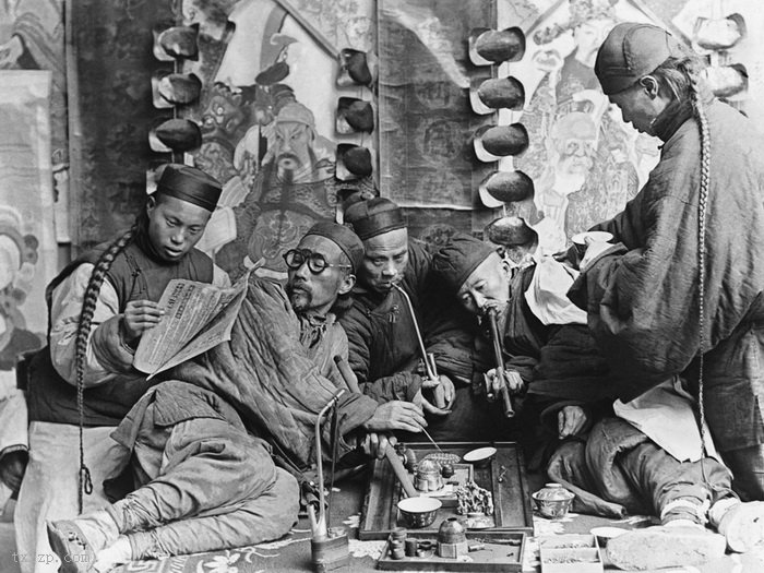 图片[3]-True old photos of Chinese people smoking opium in the late Qing Dynasty-China Archive