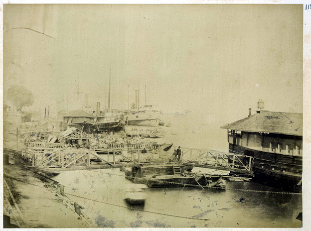 图片[4]-1874 Old photos of Wuhan, Hubei Yellow Crane Tower, Hankou Wharf, Guangdong Chamber of Commerce Theatre-China Archive