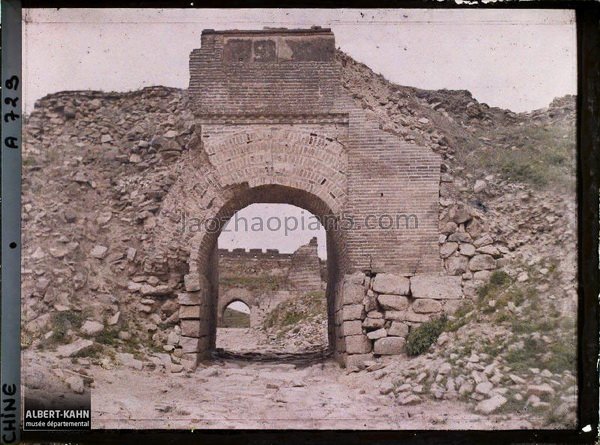 图片[2]-Photographed by Kahn in 1913, an old color photo of the Great Wall in Badaling, Beijing-China Archive