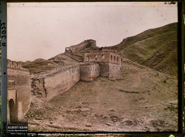 图片[9]-Photographed by Kahn in 1913, an old color photo of the Great Wall in Badaling, Beijing-China Archive