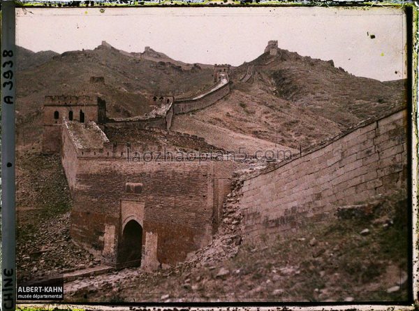 图片[10]-Photographed by Kahn in 1913, an old color photo of the Great Wall in Badaling, Beijing-China Archive