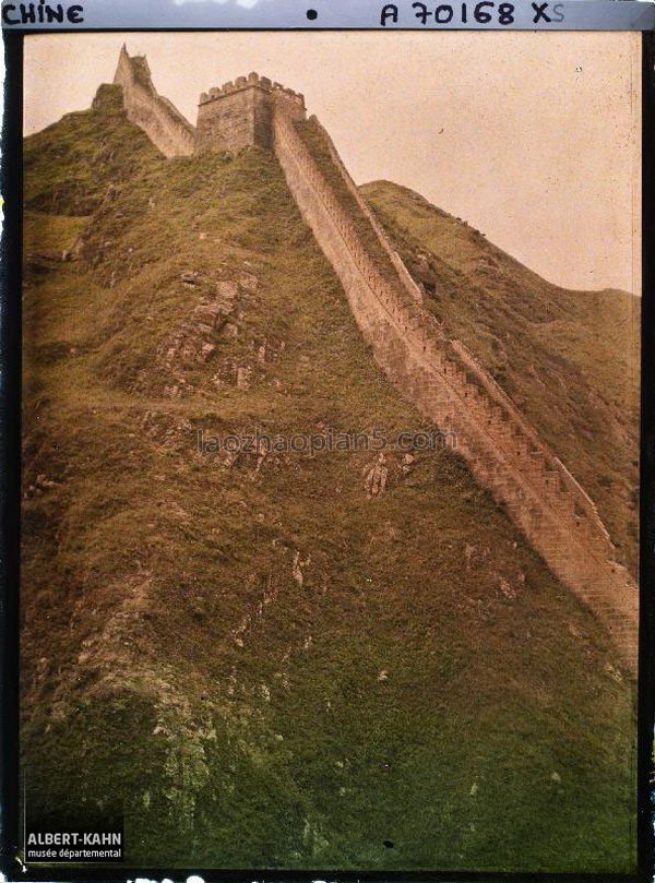 图片[17]-Photographed by Kahn in 1913, an old color photo of the Great Wall in Badaling, Beijing-China Archive