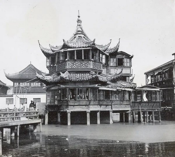 图片[5]-The image of the pavilion in the heart of the lake in Yu Garden in the old photos of Shanghai from the Qing Dynasty to the end of the Republic of China-China Archive