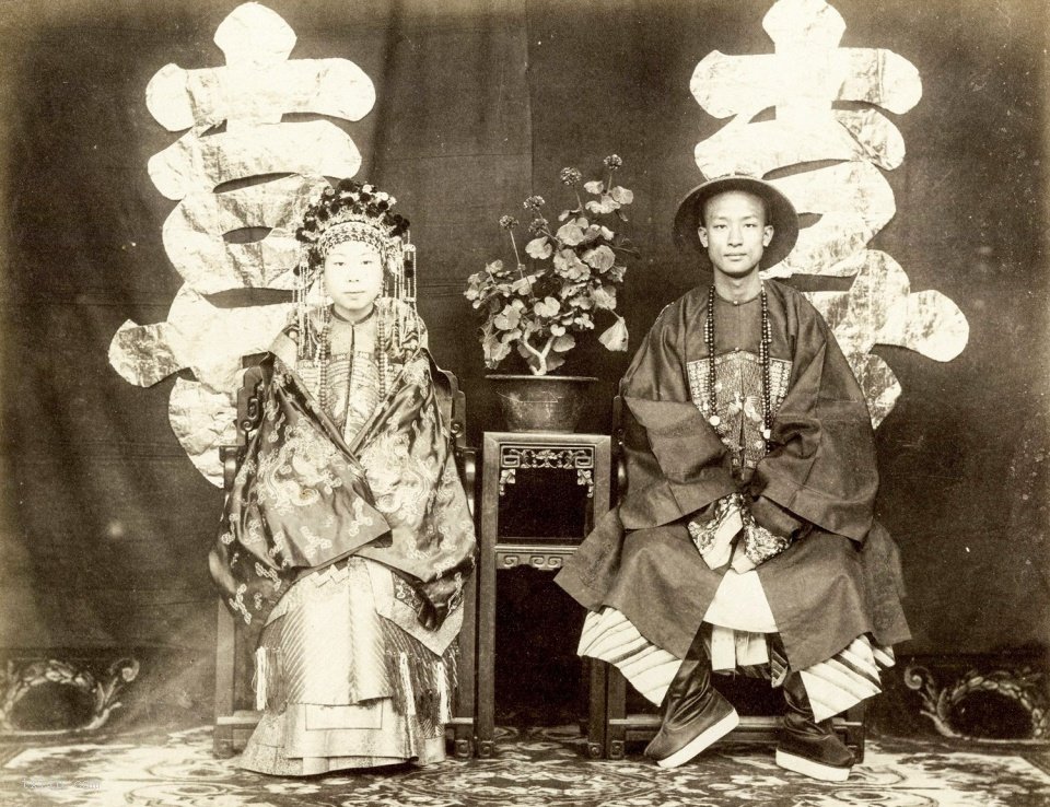 图片[8]-A group of authentic old photos of the Qing Dynasty. Figure 9 shows the wedding photo of Zeng Guofan’s daughter-China Archive