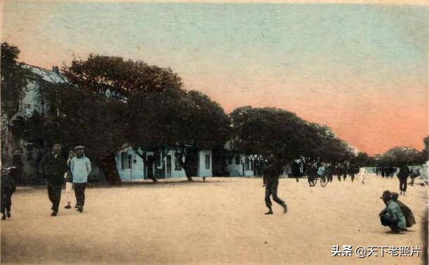 1910年代广东汕头老照片 崎碌马路、龙湫宝塔、西湖山