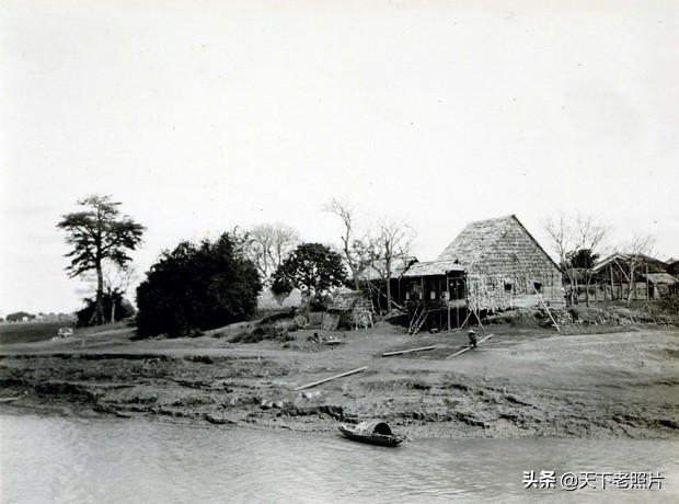 1909年佛山老照片 百年前的魁岗文塔，三水、西江风貌