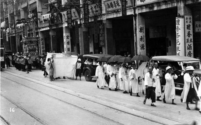 图片[1]-A live shot of a “big funeral” in Hong Kong during the Republic of China-China Archive