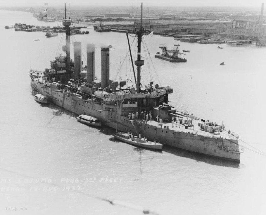 图片[4]-U.S. Navy Heavy Cruiser Watching the Battle of Songhu in August 1937-China Archive