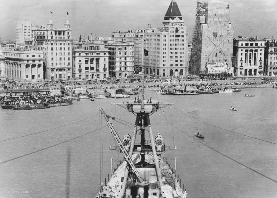 图片[3]-U.S. Navy Heavy Cruiser Watching the Battle of Songhu in August 1937-China Archive