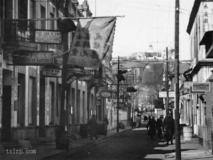 图片[1]-Old photos of street markets in Yantai, Shandong in 1931-China Archive
