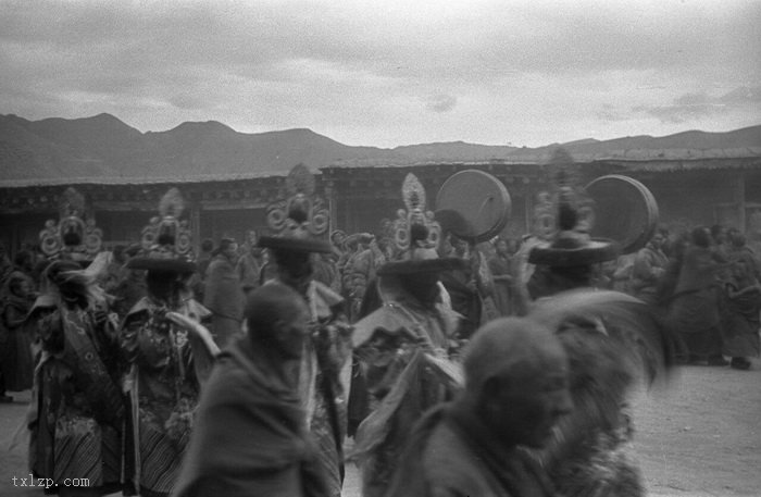 图片[1]-Picture of Lama’s Sacrificial Ceremony in Labrang Temple, Xiahe, Gansu in 1932-China Archive