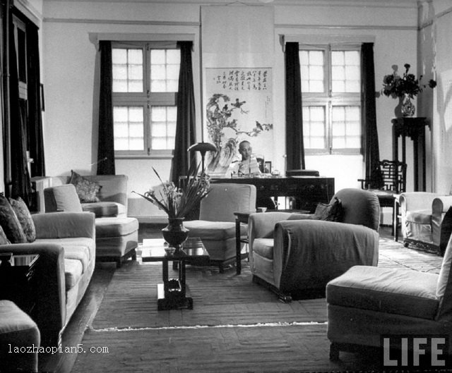图片[5]-Old photos of Chiang Kai shek’s official residence (lounges) on Huangpu Road in Nanjing in June 1946-China Archive