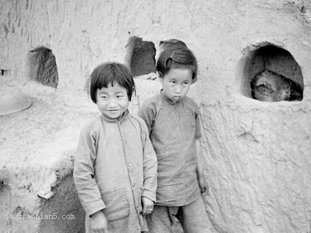 图片[1]-1944 Old photos of people living in caves in Linfen, Shanxi-China Archive