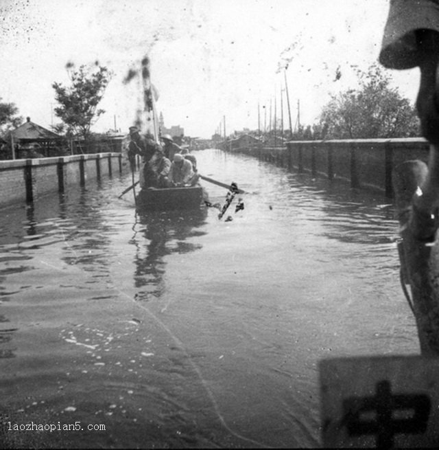 图片[3]-Tianjin Flood in 1939, 80% of the areas were rowed in Yancheng-China Archive