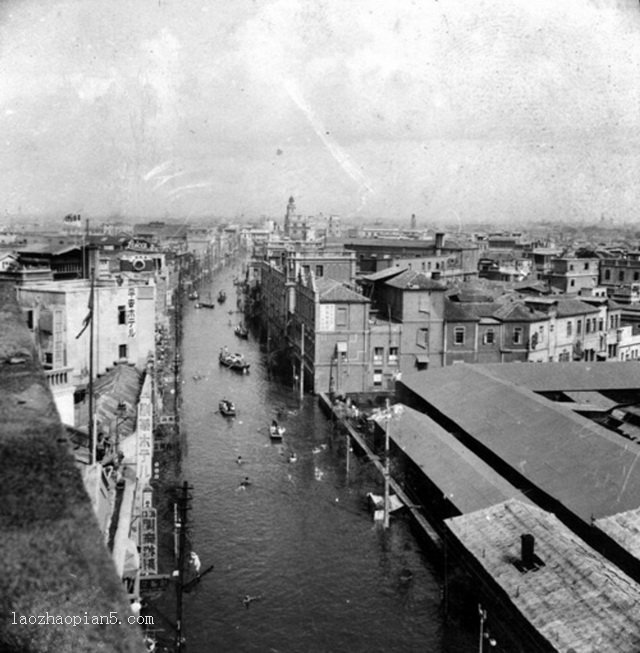 图片[2]-Tianjin Flood in 1939, 80% of the areas were rowed in Yancheng-China Archive