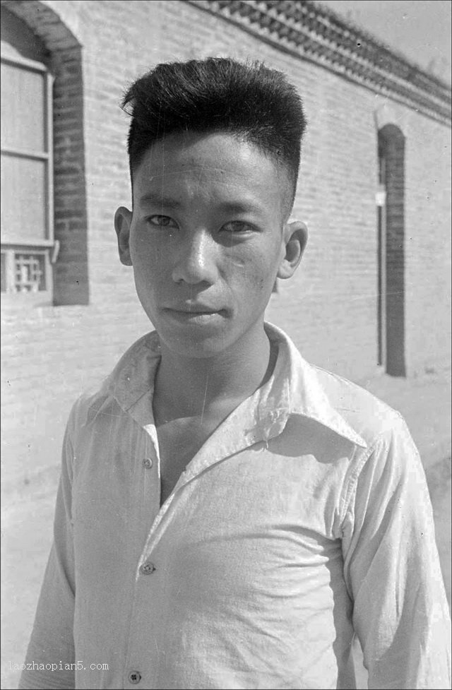 1944 Old photos of people in Yan'an plain northwest faces of the Republic of China-China Archive