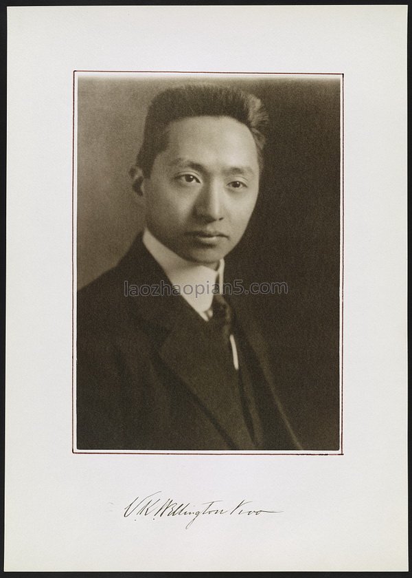 图片[1]-Old photos and signatures of members of the Chinese delegation attending the Paris Peace Conference in 1919-China Archive