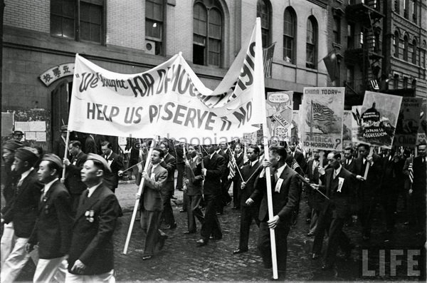 图片[31]-Scene photo of the anti Japanese demonstration held by overseas Chinese in New York in May 1938-China Archive