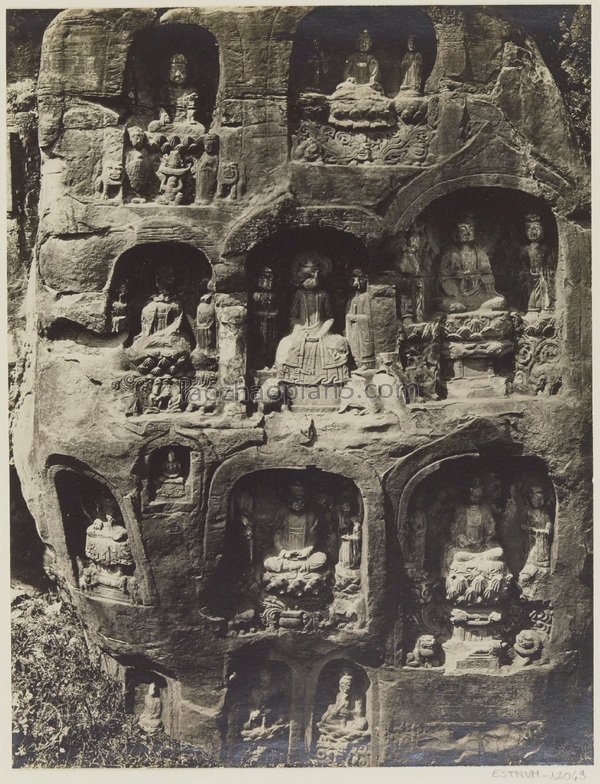 图片[9]-Photographed by Xie Gelan, a cliff statue of Xishan Temple in Mianyang, Sichuan in 1914-China Archive