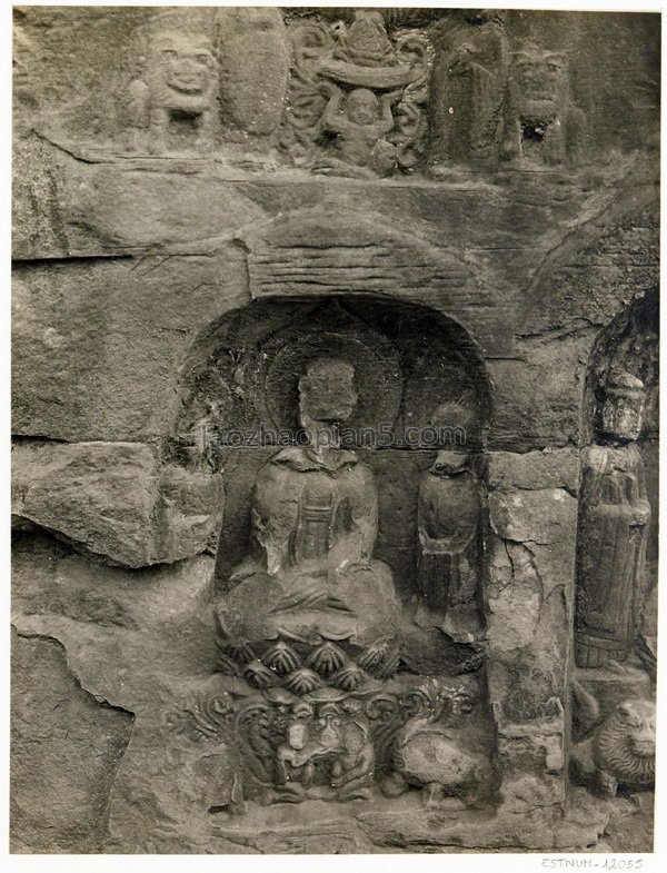 图片[11]-Photographed by Xie Gelan, a cliff statue of Xishan Temple in Mianyang, Sichuan in 1914-China Archive