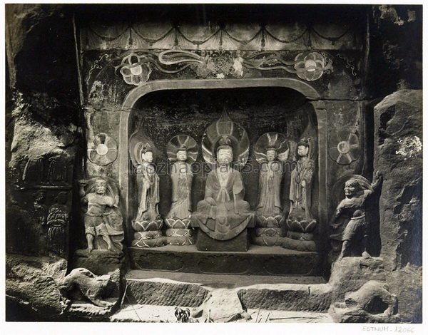 图片[19]-Photographed by Xie Gelan, a cliff statue of Xishan Temple in Mianyang, Sichuan in 1914-China Archive
