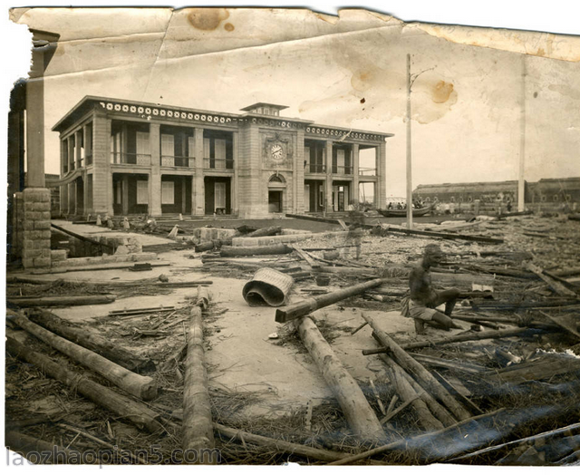 图片[1]-Old photos of Shantou in 1922 Street view of Shantou hit hard after the August 2 Typhoon-China Archive