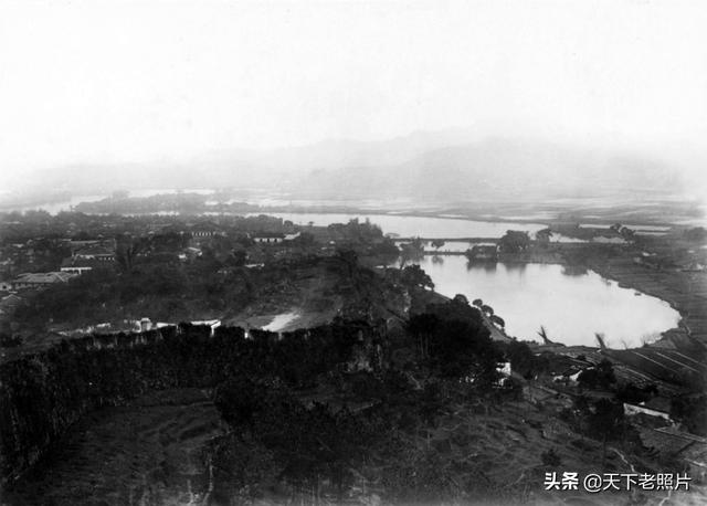 1927年福州老照片 90年前的福寿桥 洪山桥 白塔寺