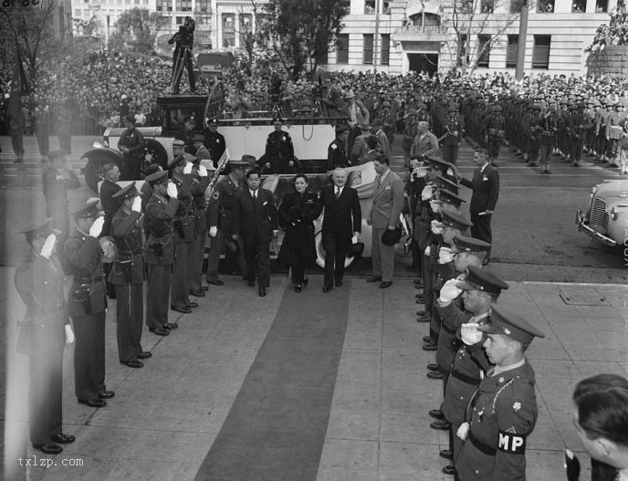 图片[5]-Old photos of Song Meiling’s visit to Los Angeles in 1943 during the Anti Japanese War-China Archive